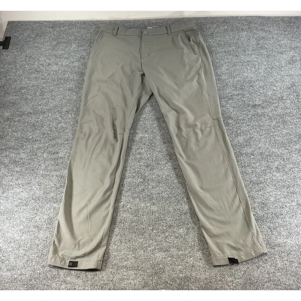 Nike Golf Dri Fit Pants Mens 34x34 Gray Modern Fit Performance Stretch Athletic